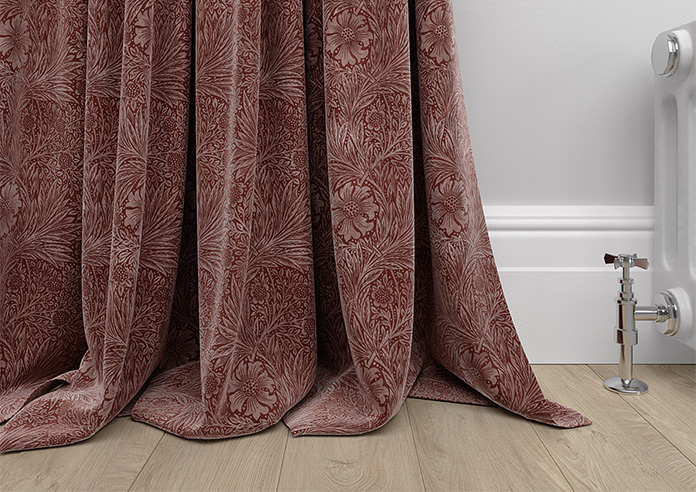 William Morris Marigold Velvet, Berry - Made to Measure Curtains - Image 6